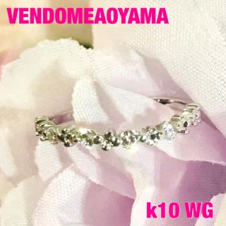 ヴァンドームアオヤマ(Vendome Aoyama)の ⑥【新品仕上げ品】ヴァンドーム 青山 k10 フラワー＆ハーフエタニティリング(リング(指輪))