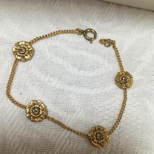 CHANEL - 本物シャネルカメリアブレスレット ヴィンテージの通販 by