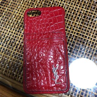 サンローラン(Saint Laurent)のサンローランiPhoneケース　正規品　赤(iPhoneケース)