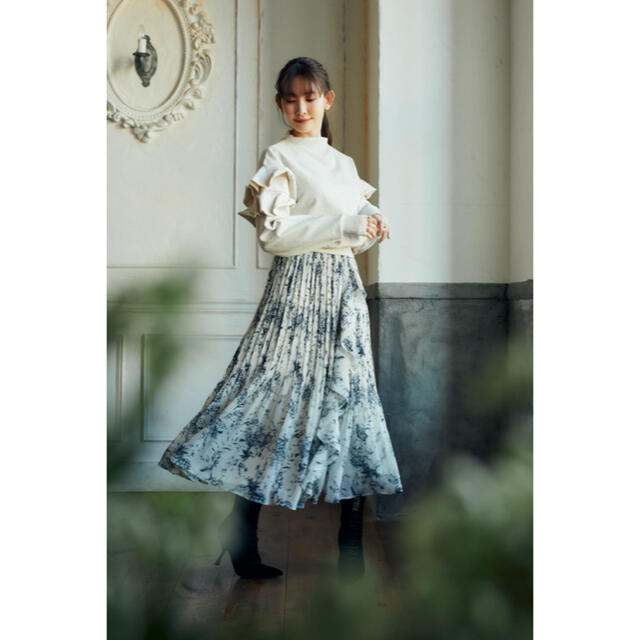 Herlipto♡Pleated Chiffon Long Skirt