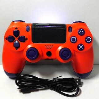 プレイステーション4(PlayStation4)のプレステ4 ワイヤレス コントローラ オレンジ ブルー 新品 ps4(家庭用ゲーム機本体)