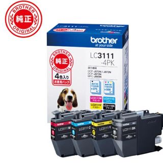 ブラザー(brother)の「新品」インク ブラザー 純正  LC3111-4PK お徳用4色パック(OA機器)