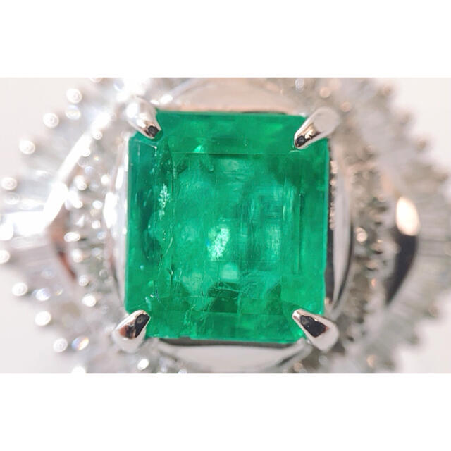 キラキラshop 天然エメラルド 大粒1.6ct ダイヤ リング 豪華 pt | www