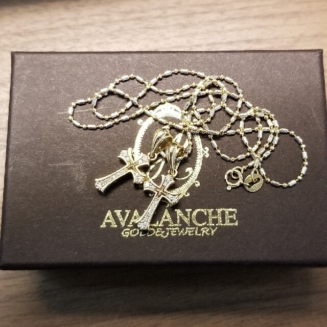 AVALANCHE(アヴァランチ)のダイヤモンドダブルクロスネックレス メンズのアクセサリー(ネックレス)の商品写真