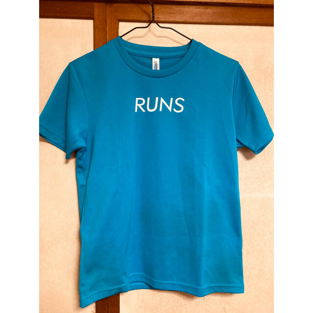 ランニング 半袖Tシャツ ブルー レディースのトップス(Tシャツ(半袖/袖なし))の商品写真