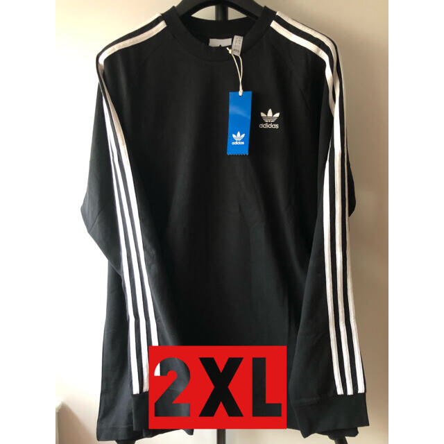 adidas(アディダス)のアディダス スリー ストライプ ロングスリーブ Tシャツ ロンT 長袖 2XL メンズのトップス(Tシャツ/カットソー(七分/長袖))の商品写真