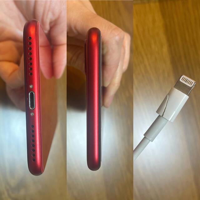 Apple(アップル)のiPhone 8 plus 本体 62GB RED SIMフリー とケースおまけ スマホ/家電/カメラのスマートフォン/携帯電話(スマートフォン本体)の商品写真