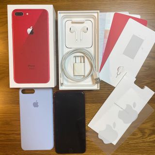 アップル(Apple)のiPhone 8 plus 本体 62GB RED SIMフリー とケースおまけ(スマートフォン本体)