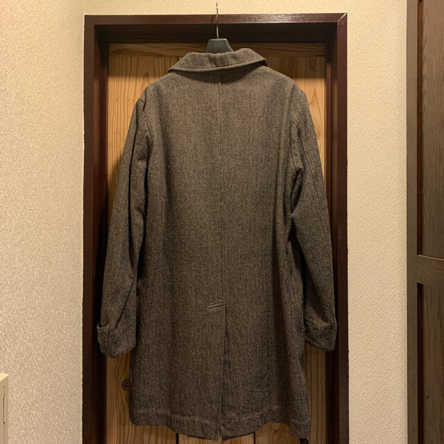 45R ウール ヘリンボーン ロングコート SIZE1