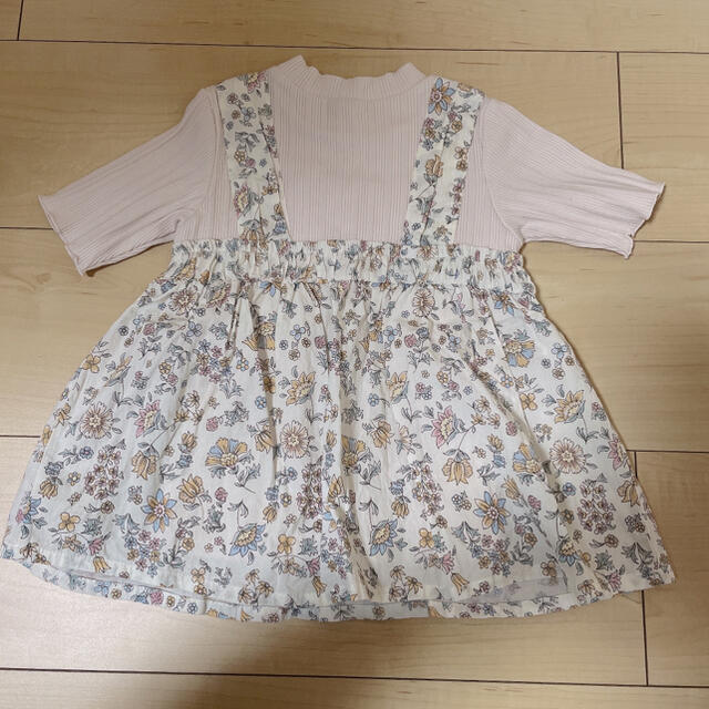 petit main(プティマイン)のプティマイン 花柄ドッキングチュニック キッズ/ベビー/マタニティのキッズ服女の子用(90cm~)(ブラウス)の商品写真