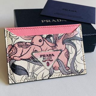 プラダ(PRADA)の【未使用 箱 ギャランティカード付き】 PRADA ラビット柄 パスケース(パスケース/IDカードホルダー)