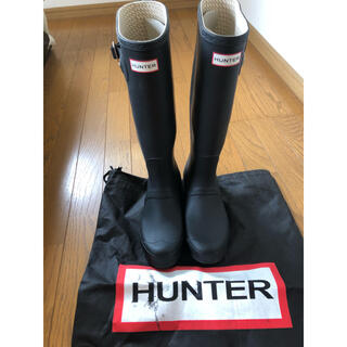 ハンター(HUNTER)のHUNTER ハンターレインブーツ 長靴 UK5 24㌢　ブラック(レインブーツ/長靴)