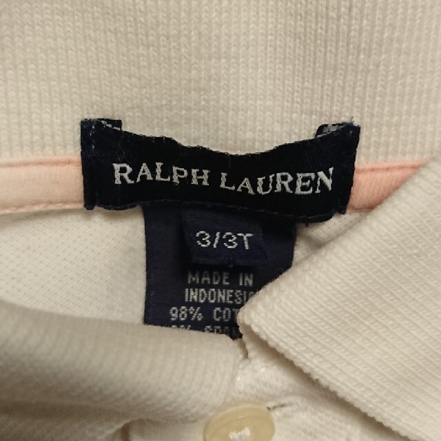 Ralph Lauren(ラルフローレン)のポロラルフローレン POLO RALPH LAUREN 半袖 ポロシャツ 3T キッズ/ベビー/マタニティのキッズ服女の子用(90cm~)(Tシャツ/カットソー)の商品写真