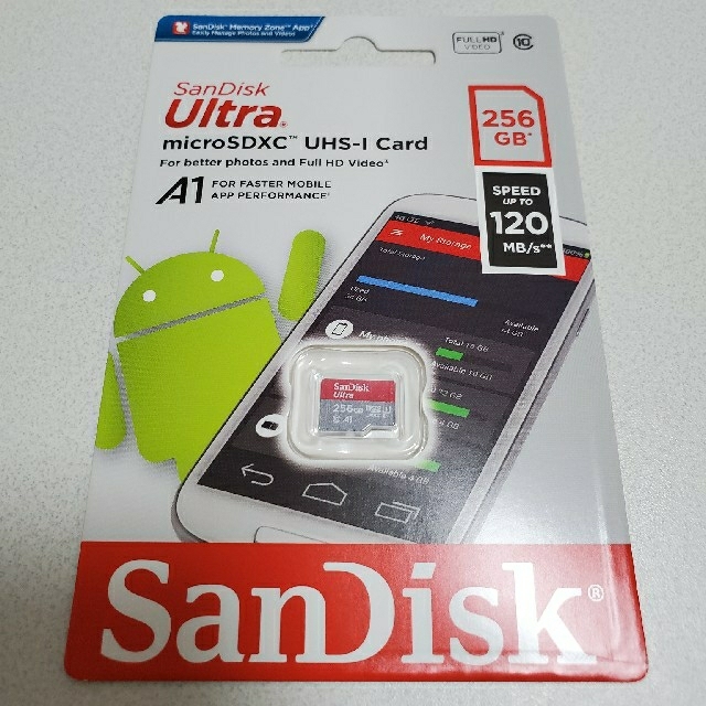 SanDisk(サンディスク)の【新品未開封】SanDisk　サンディスク マイクロSDカード　256GB スマホ/家電/カメラのPC/タブレット(PC周辺機器)の商品写真