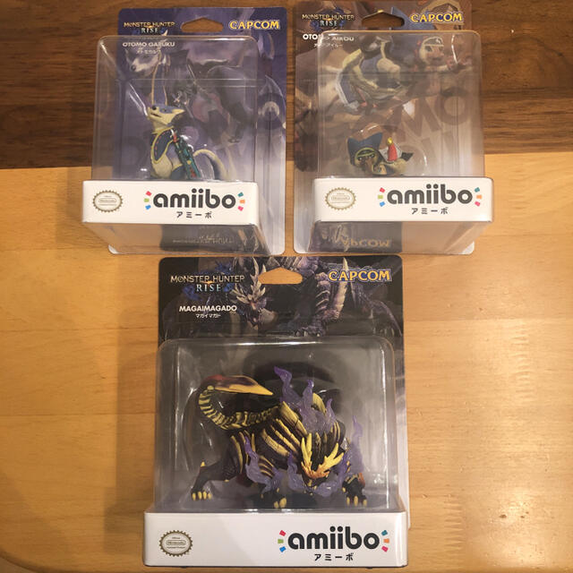 【新品未開封】モンスターハンターライズ　amiibo 3種