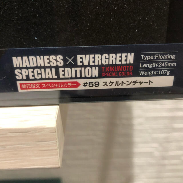 EVERGREEN(エバーグリーン)のマドネス　バラム245 スケルトンチャート　エバーグリーンコラボカラー　新品 スポーツ/アウトドアのフィッシング(ルアー用品)の商品写真