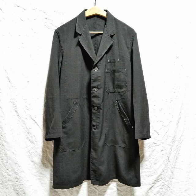 50s～60s　フランス　ブラック　マキニョン　コート　VETRA　馬商　A メンズのジャケット/アウター(ステンカラーコート)の商品写真