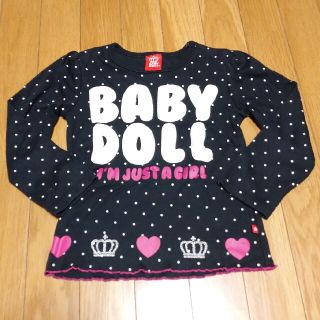 ベビードール(BABYDOLL)のBABYDOLL 110cm 黒ドット ロンＴ(Tシャツ/カットソー)