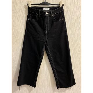 ザラ(ZARA)の今週最終出品！【ZARA】ステッチワイドアンクルデニムパンツ(デニム/ジーンズ)