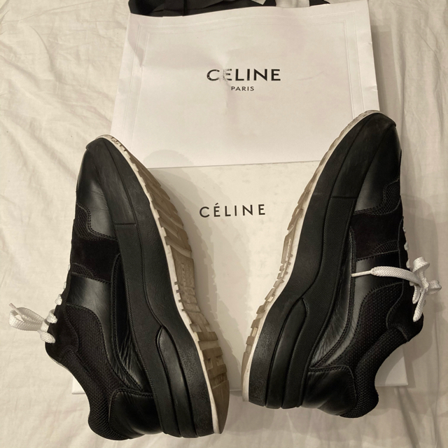 celine(セリーヌ)のCELINE スニーカー デリバリー セリーヌ 箱付き 白黒変え紐付き 美品 メンズの靴/シューズ(スニーカー)の商品写真