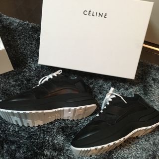 セリーヌ(celine)のCELINE スニーカー デリバリー セリーヌ 箱付き 白黒変え紐付き 美品(スニーカー)