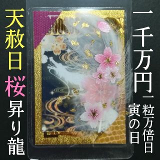 【◎桜昇り龍】金運/財運✨ 金箔 一千万 帯封❗️ 白蛇 抜け殻 白梟  お守り(置物)