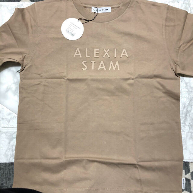 ALEXIA STAM(アリシアスタン)の新品タグ付き 伊勢丹限定アリシアスタンモカTシャツ レディースのトップス(Tシャツ(半袖/袖なし))の商品写真