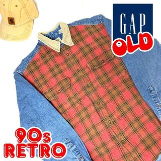 ギャップ(GAP)の90s ギャップ 切り替え デニムシャツ S オールドギャップ OLD GAP (シャツ)