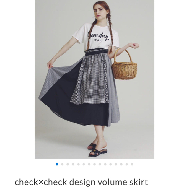 epine チェック柄 スカート エピヌ レディースのスカート(ロングスカート)の商品写真