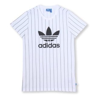 アディダス(adidas)のadidas ストライプワンピ(Tシャツ(半袖/袖なし))