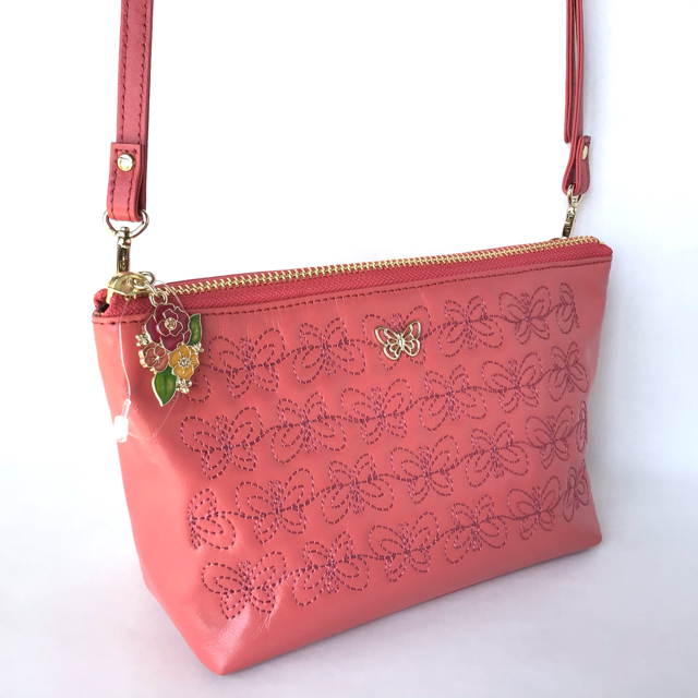 ANNA SUI アナスイ ショルダーバッグ 蝶 革 ポシェット poltekkes-bsi