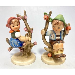 ヒュンメル(hummel)のフンメル人形　apple tree boy girl　HUMMEL　ゲーベル社(置物)