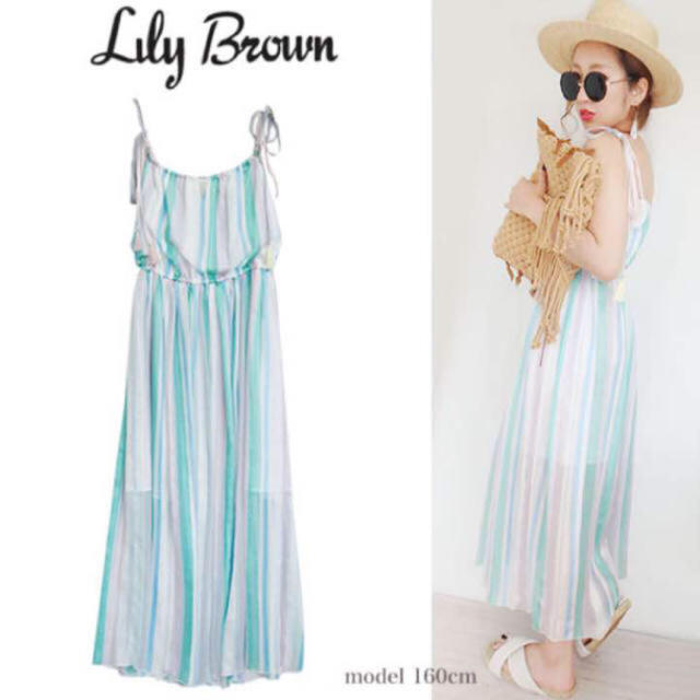 ロングワンピース/マキシワンピースLily Brown ♡ ストライプマキシワンピ