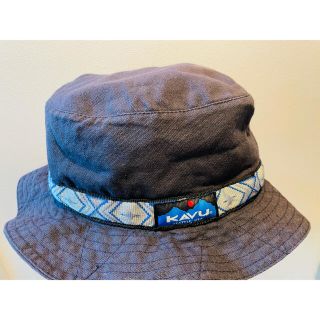 カブー(KAVU)のカブー　KAVU 帽子　ハット　ネイビー　コットン　used(ハット)