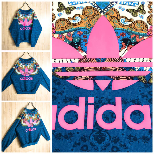 adidas トレーナー デカロゴ マルチカラー レアの通販 by お洋服のカールさん|アディダスならラクマ - adidas アディダス スウェット NEW人気