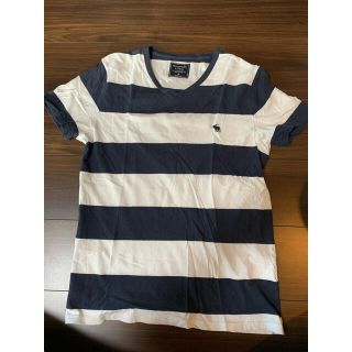 アバクロンビーアンドフィッチ(Abercrombie&Fitch)の【夏休み限定特別価格】アバクロ　ボーダー Tシャツ　XS ネイビー ホワイト(Tシャツ/カットソー(半袖/袖なし))