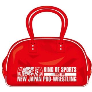 新日本プロレス エナメルボストンバッグ(格闘技/プロレス)