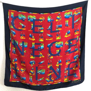セリーヌ(CELINE)の美品　CELINE (セリーヌ) シルクスカーフ(バンダナ/スカーフ)