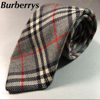 バーバリー(BURBERRY)のBURBERRY バーバリー ネクタイ ノバチェック ウール　グレー(ネクタイ)