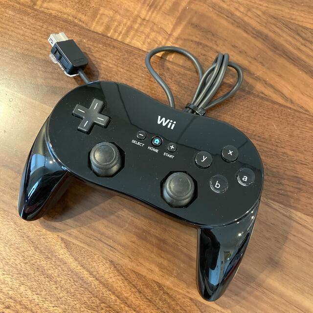 Wii(ウィー)のwii クラシックコントローラー　ブラック　箱なし エンタメ/ホビーのゲームソフト/ゲーム機本体(その他)の商品写真