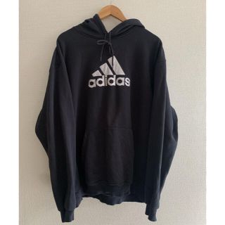 【美品】adidas ビッグロゴ　プルオーバー　オーバーサイズ　パーカー(パーカー)