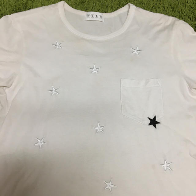 PLST(プラステ)のプラステ 星柄 白Tシャツ メンズのトップス(Tシャツ/カットソー(半袖/袖なし))の商品写真