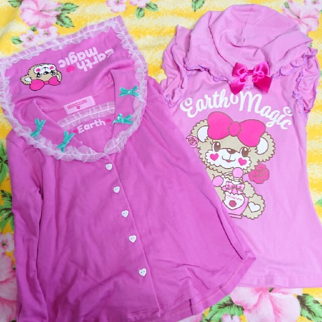 EARTHMAGIC(アースマジック)の専用♥アースマジック&シャーリーテンプル♥4点セット キッズ/ベビー/マタニティのキッズ服女の子用(90cm~)(Tシャツ/カットソー)の商品写真