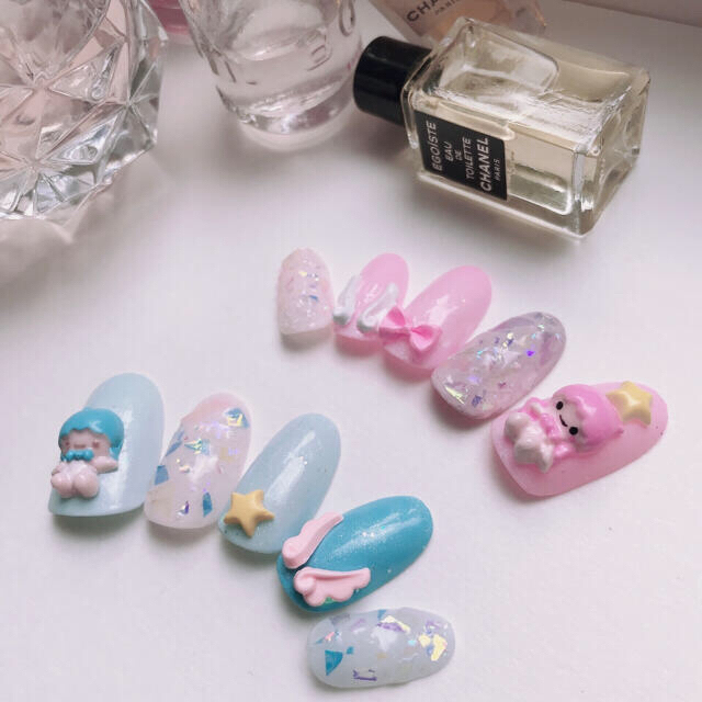 ちぐはぐネイル♡メルヘン♡サンリオ♡ジェルネイル min nail コスメ/美容のネイル(つけ爪/ネイルチップ)の商品写真