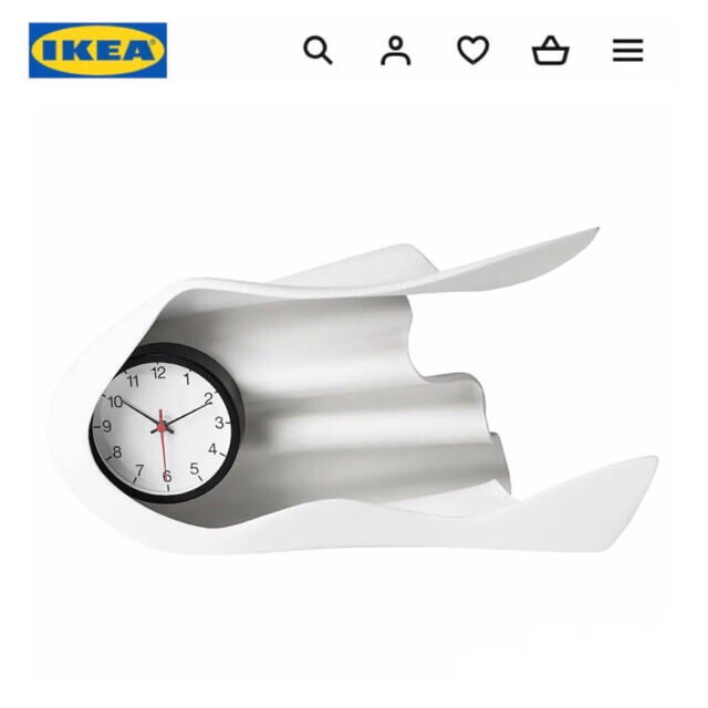 IKEA(イケア)のIKEA ART EVENT 2021 時計　ホワイト　40x14x22cm インテリア/住まい/日用品のインテリア小物(置時計)の商品写真