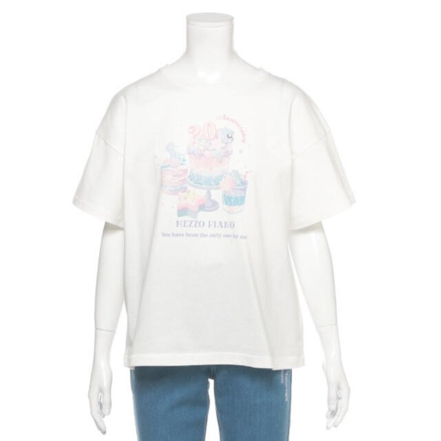 mezzo piano junior(メゾピアノジュニア)の20thパッケージつきバースデーケーキプリントTシャツ　メゾピアノ Tシャツ キッズ/ベビー/マタニティのキッズ服女の子用(90cm~)(Tシャツ/カットソー)の商品写真