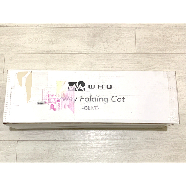 分散耐荷重にてテスト済み【新品】WAQ 2WAY フォールディング コット WAQ-COT01　オリーブ