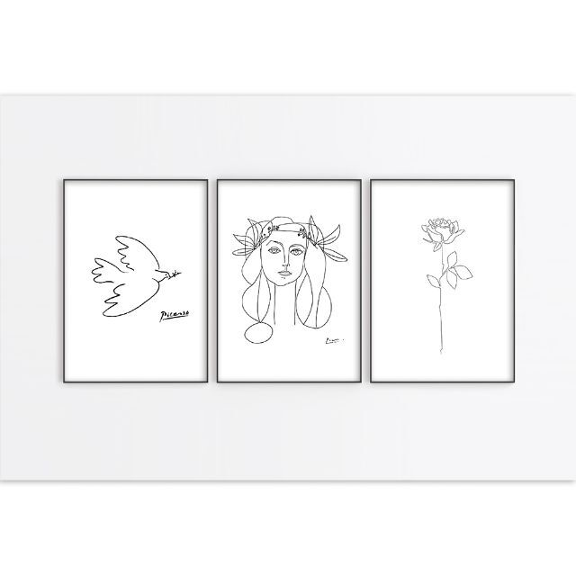 0255 薔薇の一筆書きアートポスター シンプル 北欧 サイズの通販 By アートポスターshop Hosdecor ラクマ