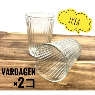 イケア(IKEA)のIKEAイケア　VARDAGEN　クリアグラス　2コ(グラス/カップ)