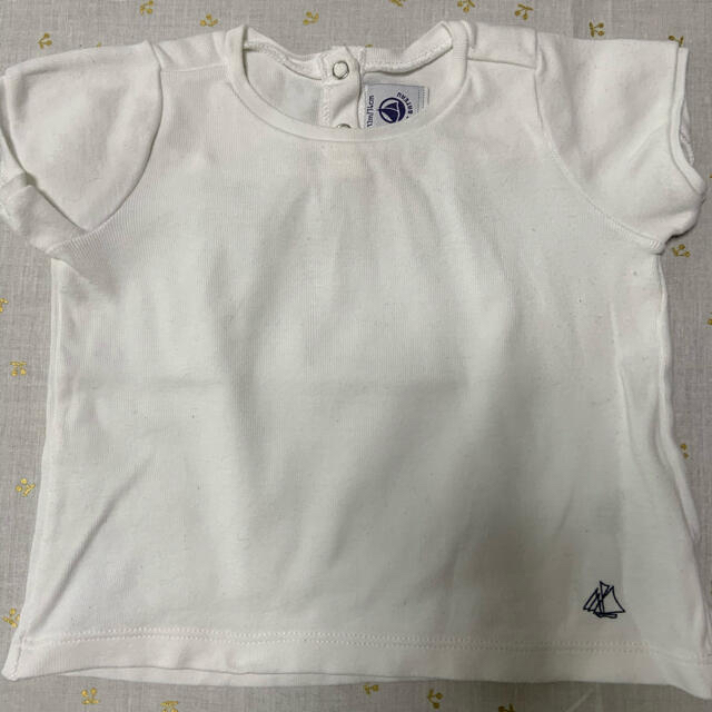 PETIT BATEAU(プチバトー)のプチバトー　12m  Tシャツパンツ2枚セット キッズ/ベビー/マタニティのキッズ服女の子用(90cm~)(Tシャツ/カットソー)の商品写真